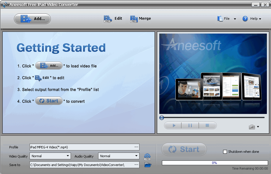 Aneesoft Free iPad Video Converter - Screenshot #4