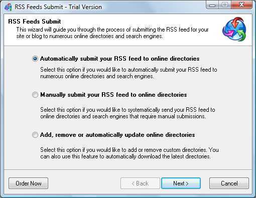 RSS Feeds Submit - Screenshot #1