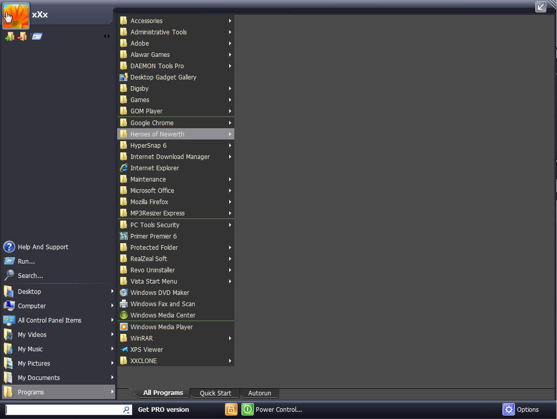 Vista Start Menu - Screenshot #2