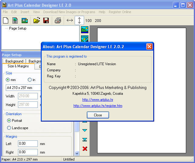 Art Plus Calendar Designer PRO - Screenshot #1