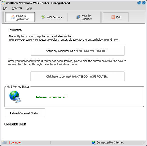 WinBook Notebook WiFi Router - Screenshot #1