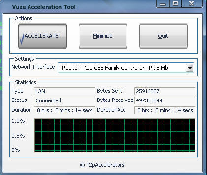 Vuze Acceleration Tool - Screenshot #2