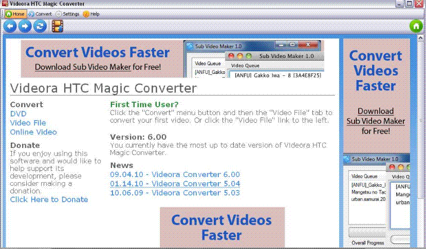 Videora HTC Magic Converter - Screenshot #1