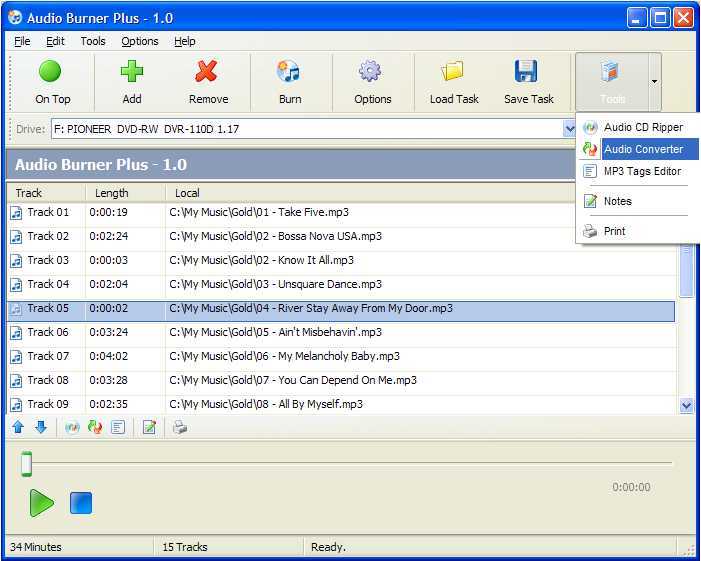 Audio Burner Plus - Screenshot #2