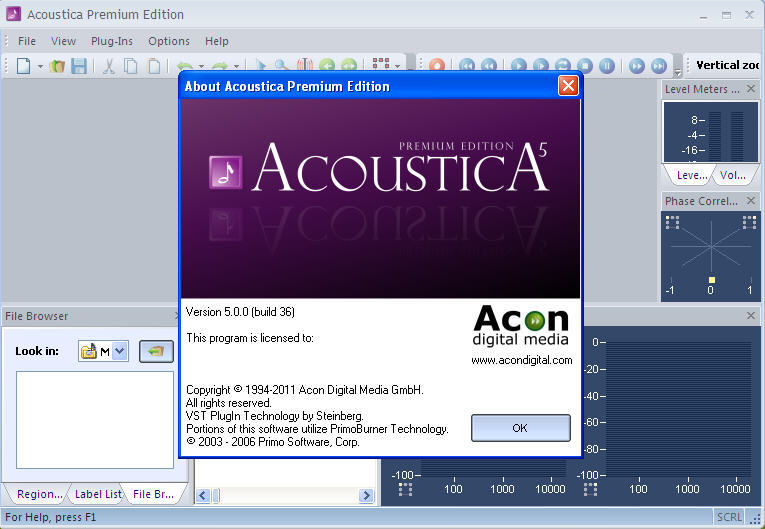 download the last version for windows Acoustica Premium Edition 7.5.5