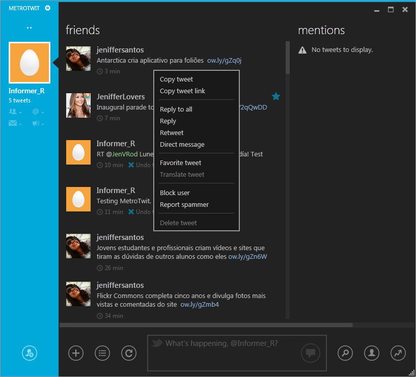 MetroTwit - Screenshot #6