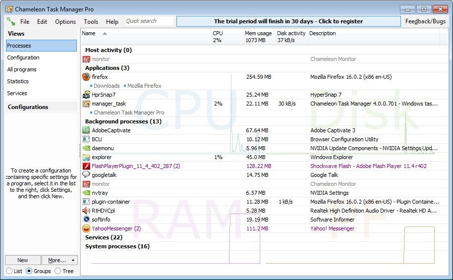 Chameleon Task Manager - Screenshot #5