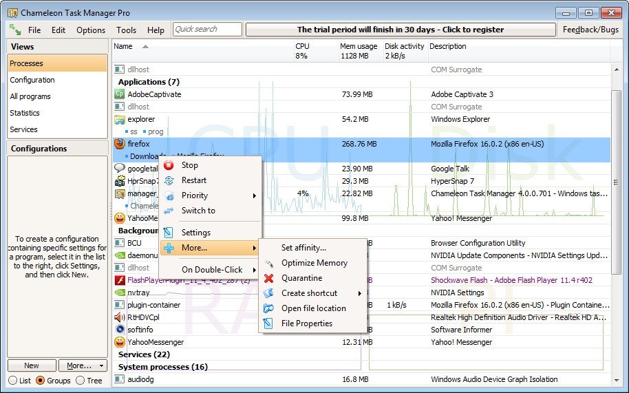 Chameleon Task Manager - Screenshot #2
