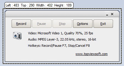 Free Screen Video Capture by Topviewsoft - Screenshot #2