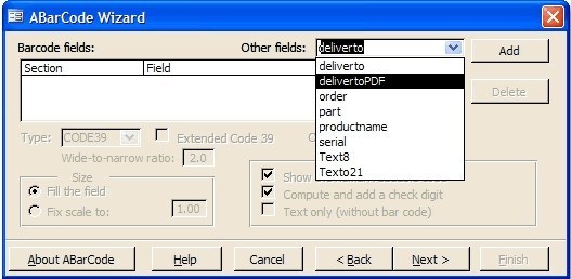 ABarcode for Access 2000-2010 - Screenshot #1