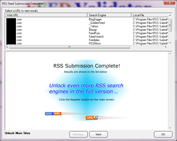 RSS Submit - Screenshot #5