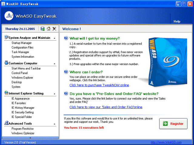 WinASO EasyTweak - Screenshot #5