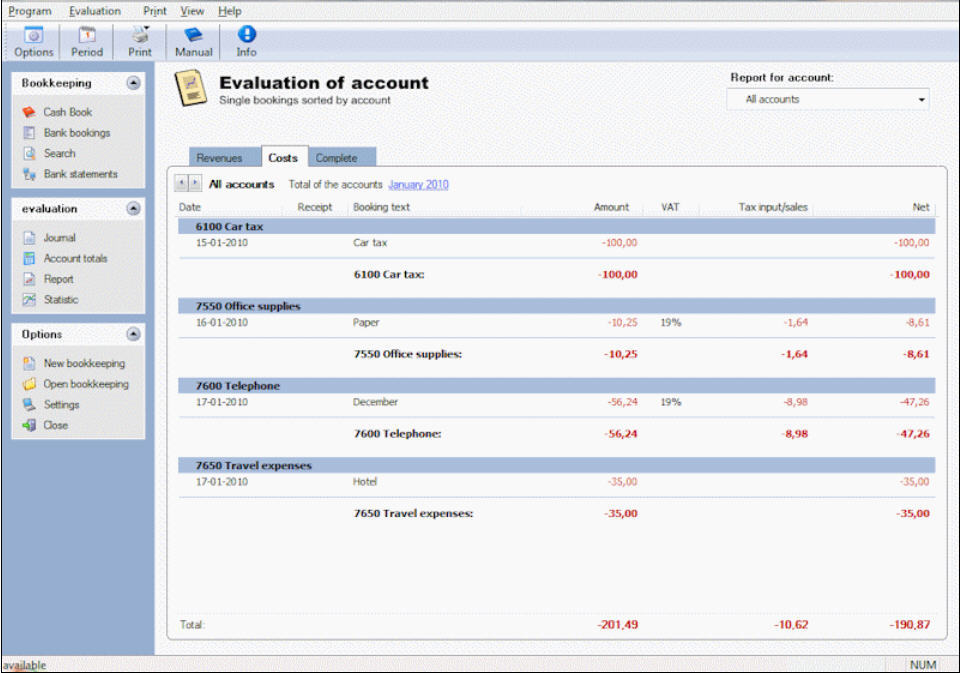 Kassenbuch - Screenshot #1