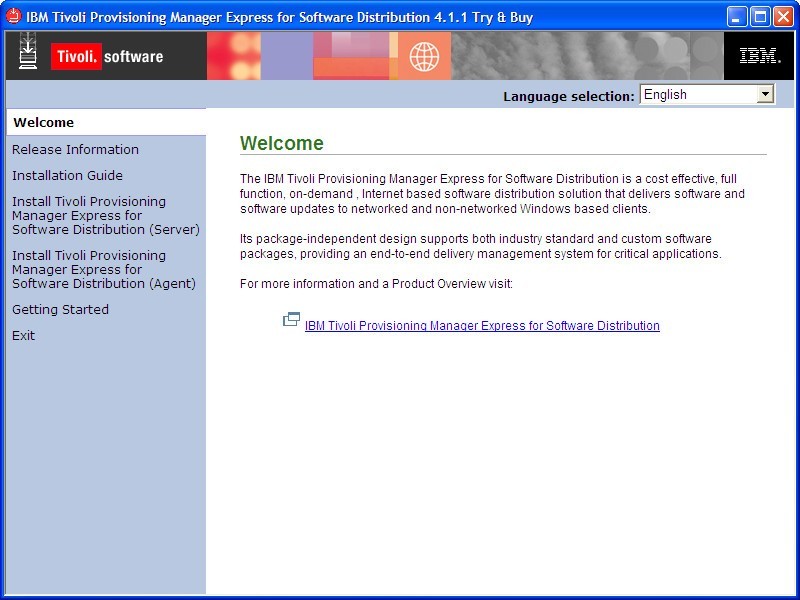 Tivoli Provisioning Manager Express for Software Distribution - Agent - Screenshot #1