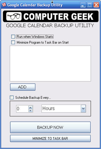 Google Calendar Backup Utility latest version Get best Windows software