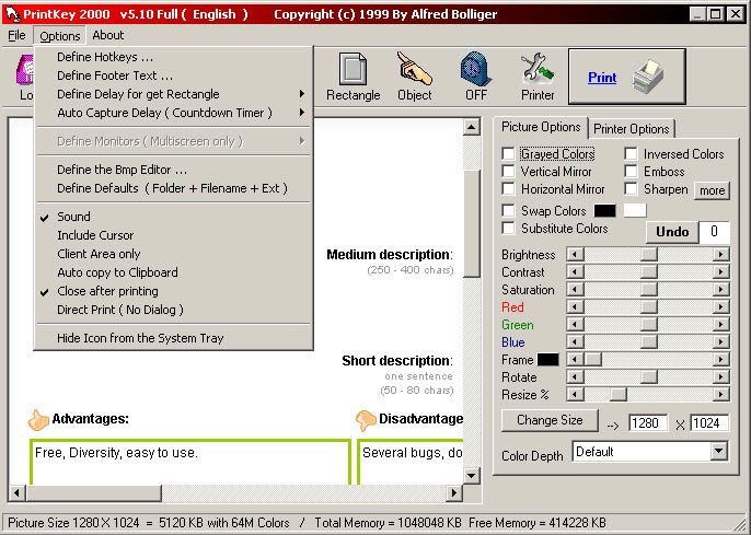 PrintKey2000 - Screenshot #1