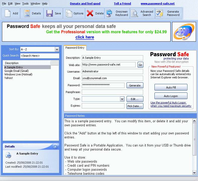 Password Safe - Screenshot #12