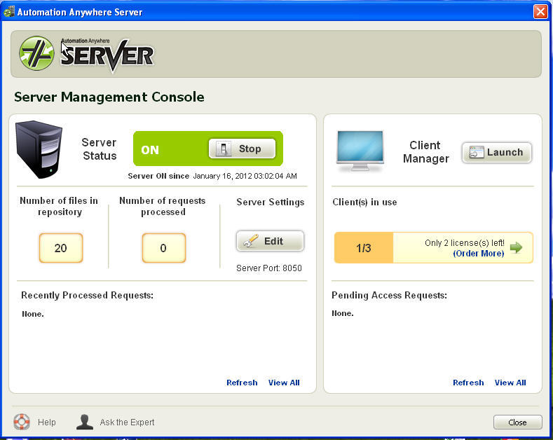 Automation Anywhere Server - Screenshot #2