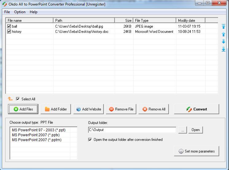 Okdo All to PowerPoint Converter Professional - Screenshot #14