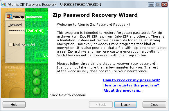 zip password recovery magic full version