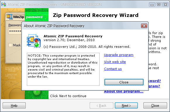zip password recovery free