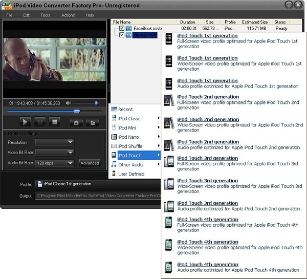 iPod Video Converter Factory Pro latest version Get best Windows software