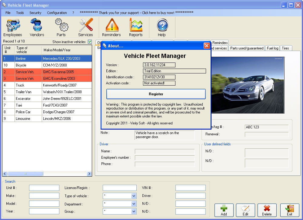 Vehicle Fleet Manager download for free SoftDeluxe