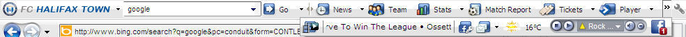 Halifax Town Toolbar - Screenshot #1