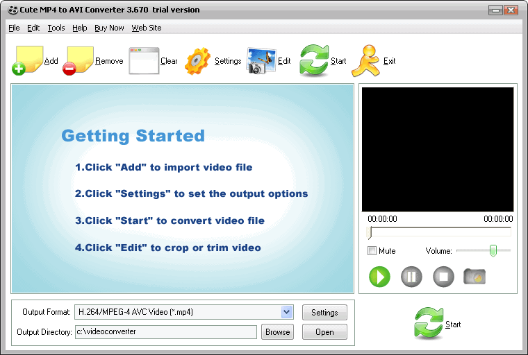 Cute MP4 to AVI Converter latest version Get best Windows software