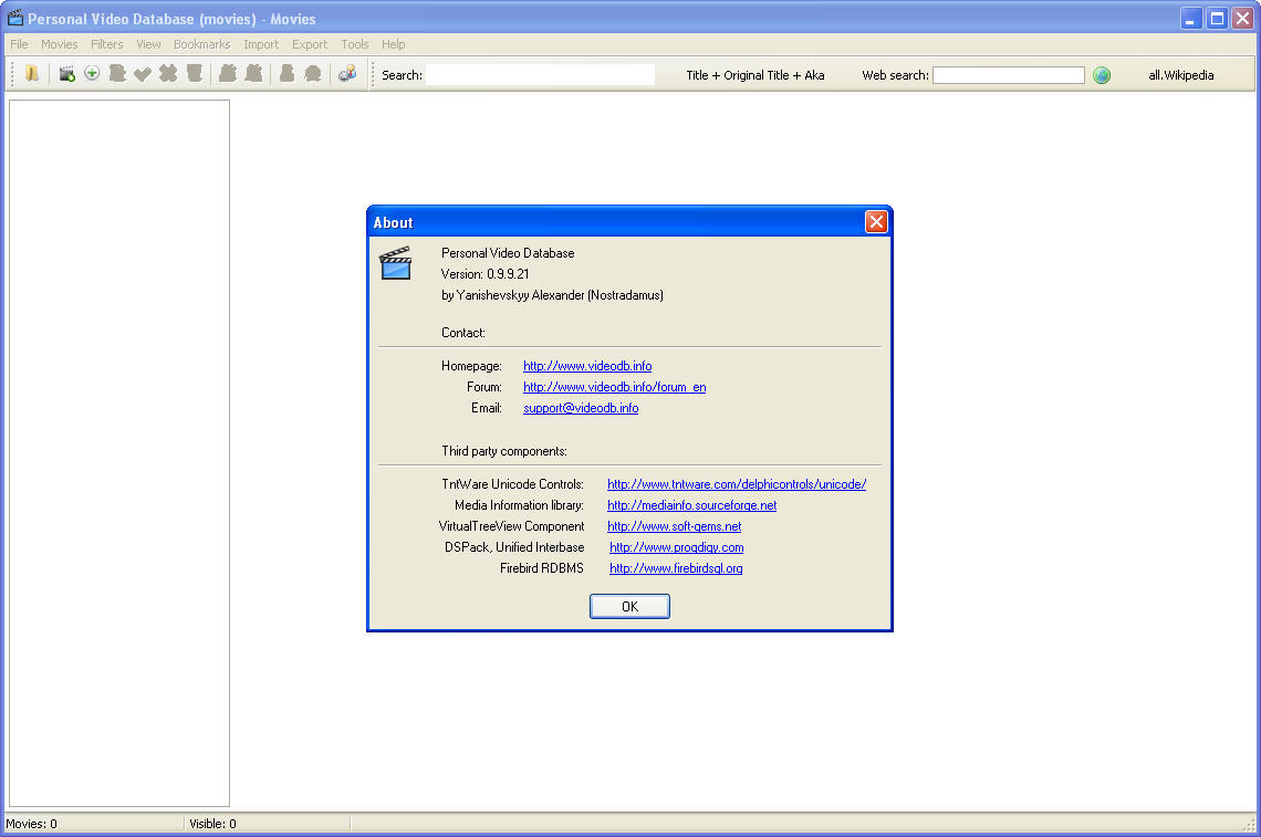 Personal Video Database latest version Get best Windows software