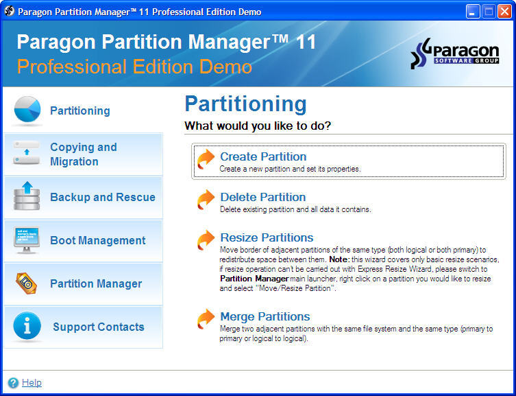 paragon partition manager 5