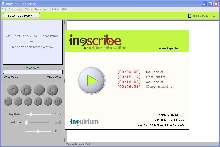inqscribe mp3 play