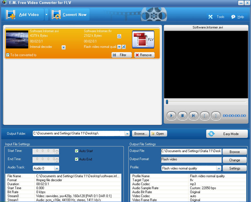 E.M. Free Video Converter for FLV latest version Get best Windows