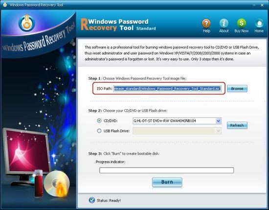 Windows Password Recovery Tool  - Screenshot #2