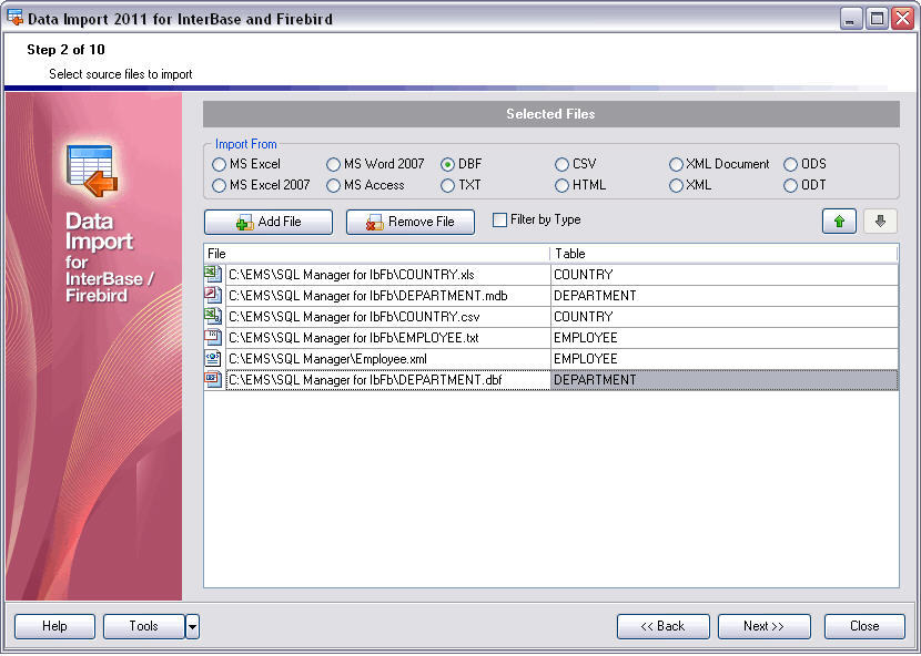 EMS Data Import 2007 for InterBase/Firebird latest version - Get best ...