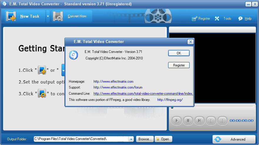 E.M. Total Video Converter - Screenshot #1