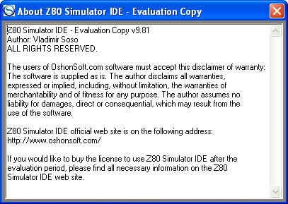 Z80 Simulator IDE latest version - Get best Windows software