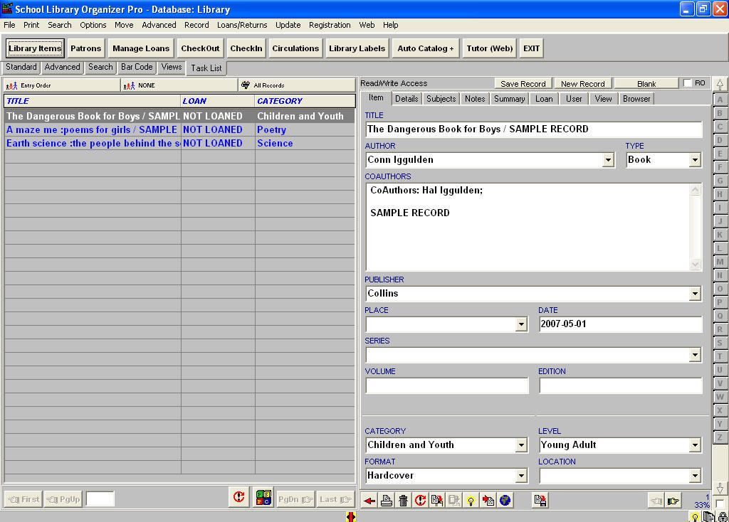 School Library Organizer Pro latest version Get best Windows software