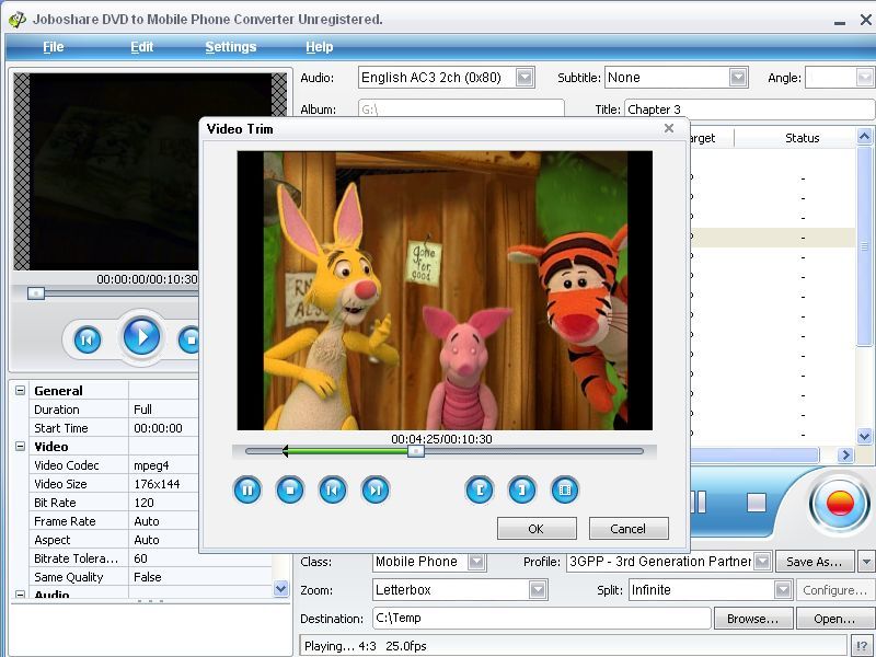 Joboshare DVD to Mobile Phone Converter - Screenshot #3