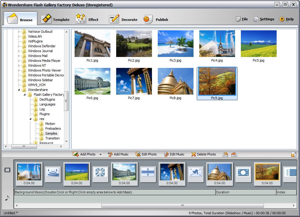 Wondershare Flash Gallery Factory Deluxe - Screenshot #8