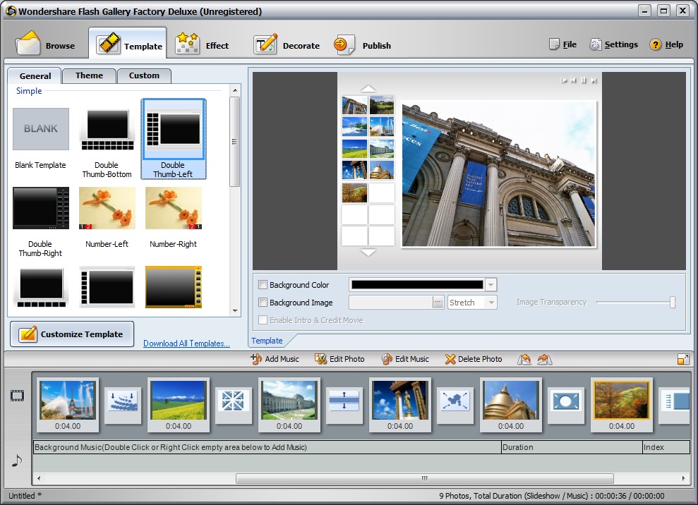 Wondershare Flash Gallery Factory Deluxe - Screenshot #7