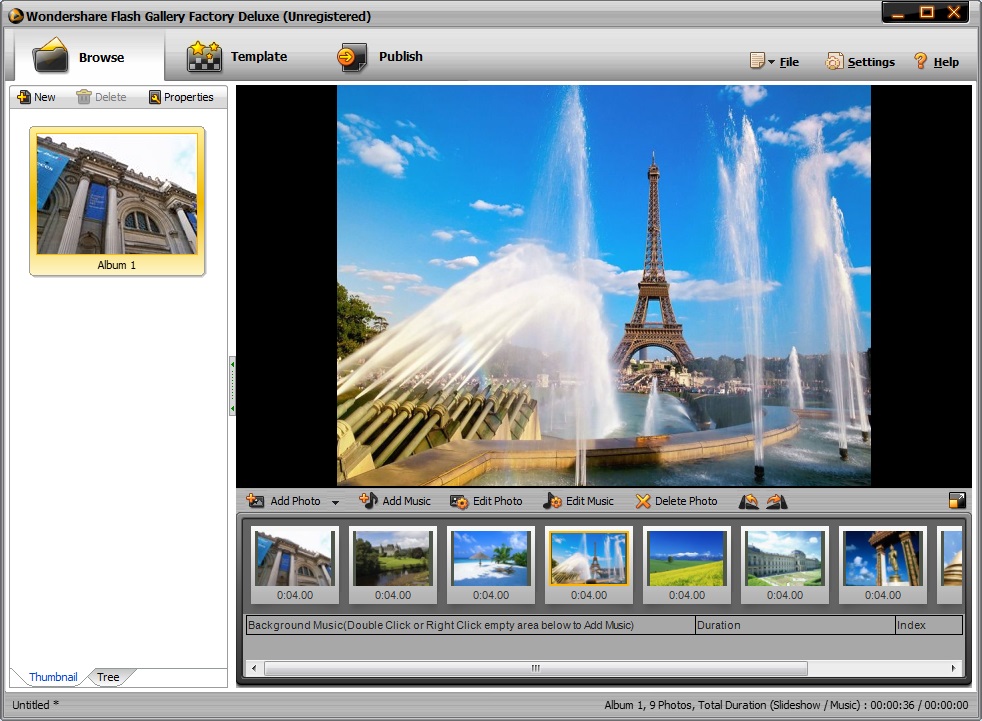 Wondershare Flash Gallery Factory Deluxe - Screenshot #2