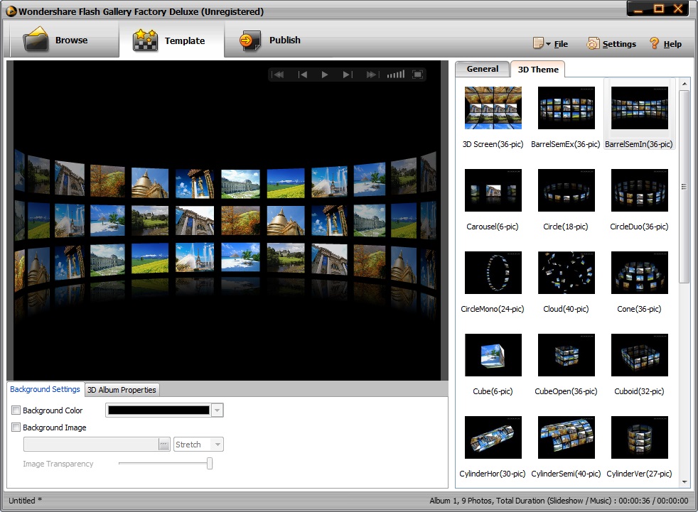 Wondershare Flash Gallery Factory Deluxe - Screenshot #1