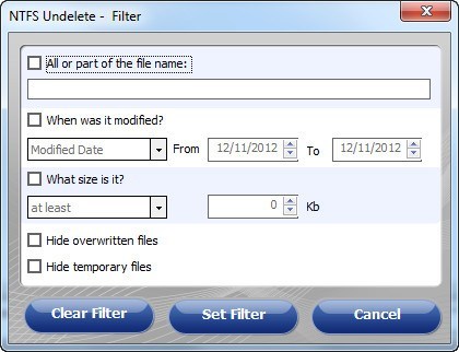 NTFS Undelete - Screenshot #2