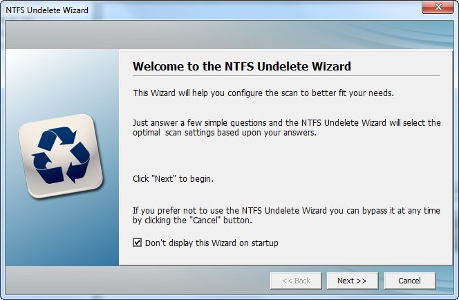 NTFS Undelete - Screenshot #1