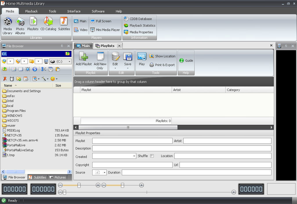Home Multimedia Library - Screenshot #1