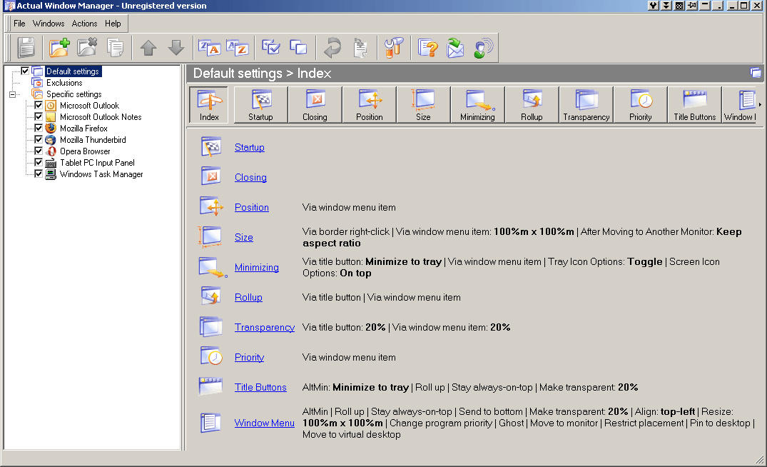 Actual Window Manager - Screenshot #25