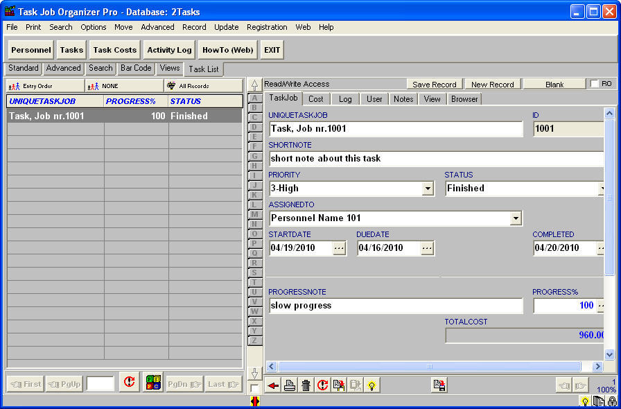 Task Job Organizer Pro download for free SoftDeluxe