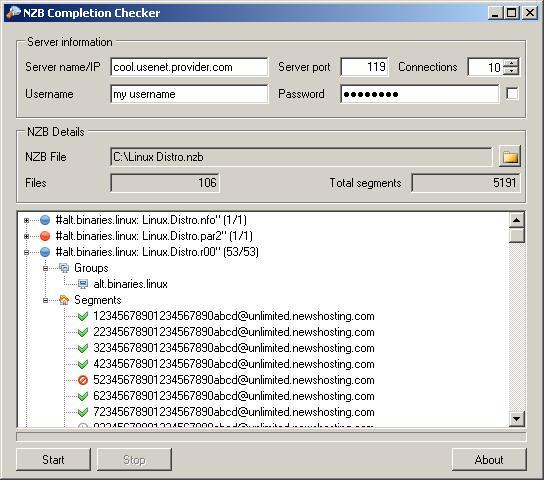 NZB Completion Checker - Screenshot #1