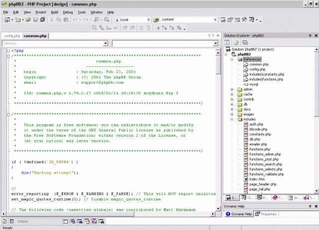 VS.Php for Visual Studio - Screenshot #4